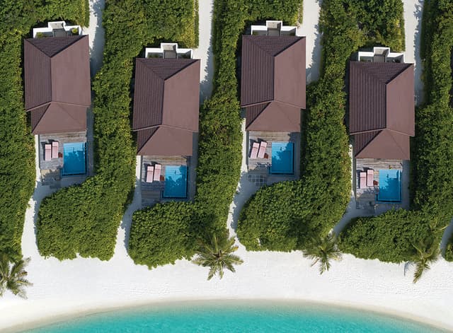 Beach villas with pool